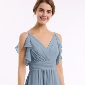 Babaroni leila dusty blue bridesmaid dress size 4